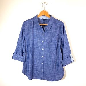 Tommy Hilfiger Cotton Roll-Tab Utility Shirt NWT